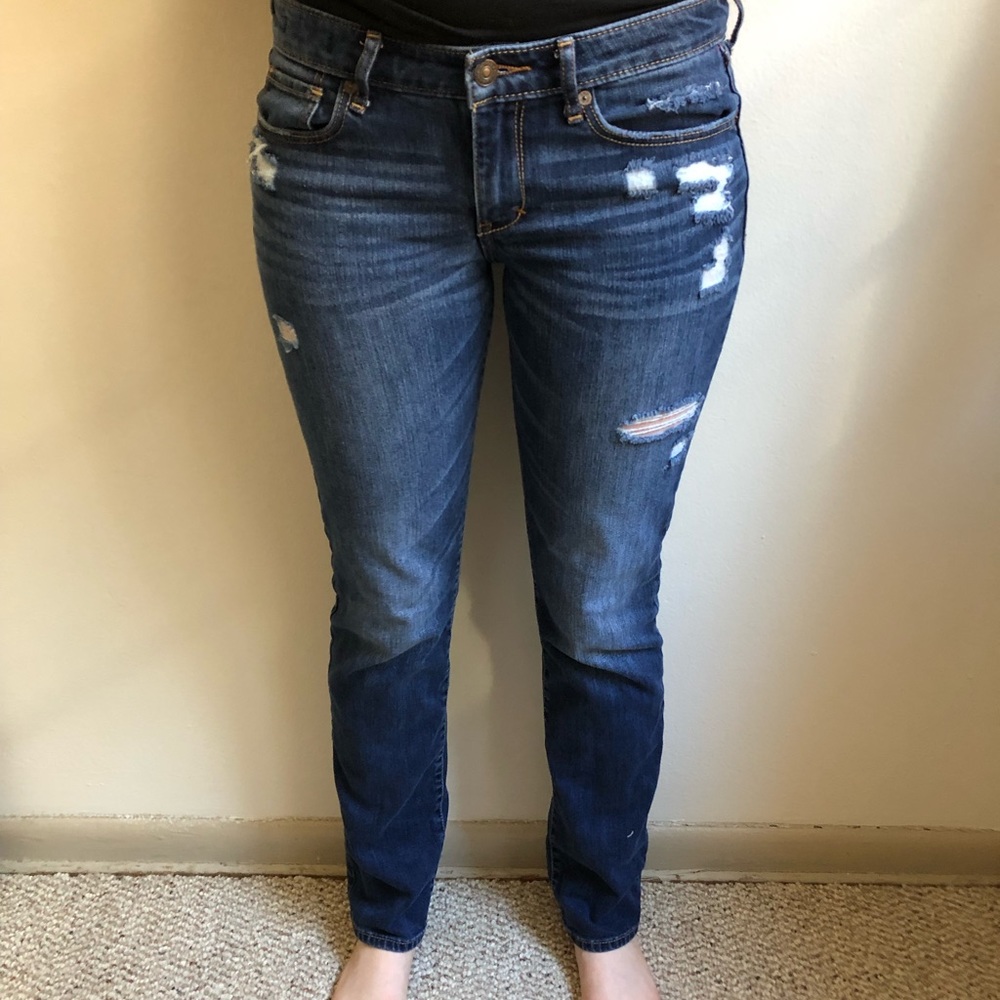 Abercrombie and Fitch distressed skinny jeans